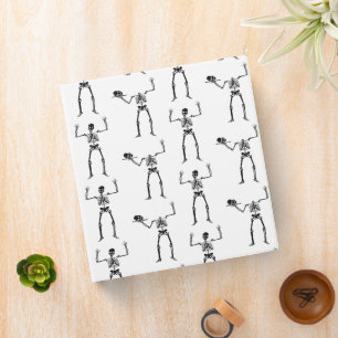 Halloween Skeletons, Trick Or Treat, Boo 3 Ring Binder