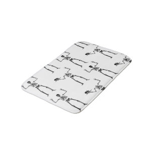 Halloween Skeletons, Trick Or Treat, Boo Bath Mat