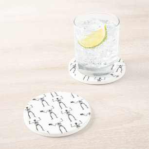 Halloween Skeletons, Trick Or Treat, Boo Coaster