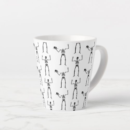 Halloween Skeletons Trick Or Treat Boo Latte Mug