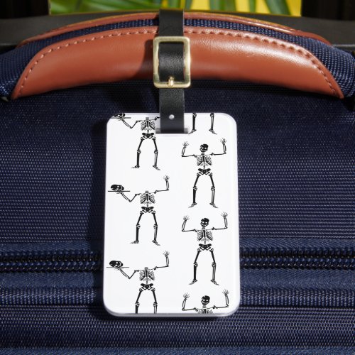 Halloween Skeletons Trick Or Treat Boo Luggage Tag