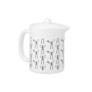 Halloween Skeletons, Trick Or Treat, Boo Teapot