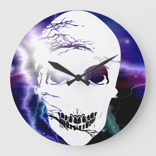 Halloween Skull 4 Large Clock