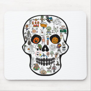 Halloween Skull 67 2025 Mouse Pad