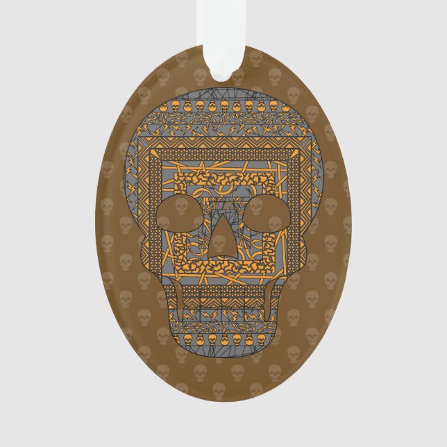 Halloween Skull Acrylic Ornament (Front)