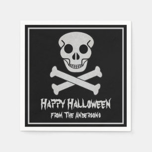 Halloween Skull and Bones Napkins