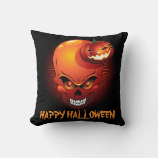 Halloween Skull and Pumpkin American MoJo Pillows