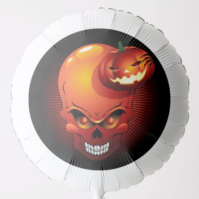 Halloween Skull and Pumpkin   Balloon (Front)