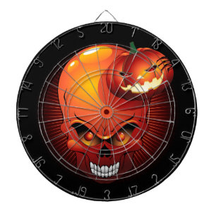 Halloween Skull and Pumpkin Dart Board