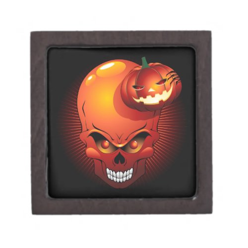 Halloween Skull and Pumpkin   Gift Box