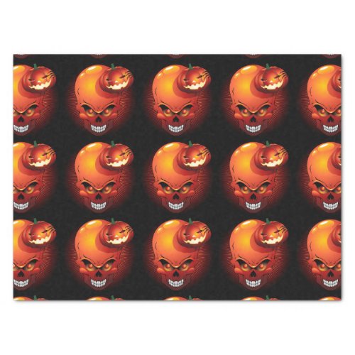 Halloween Skull and Pumpkin   Tissue Paper