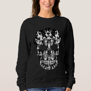Halloween Skull Beagle Dog Horror Costumes Sweatshirt