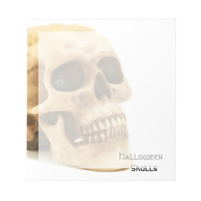 Halloween Skull Bone Notepad (Front)