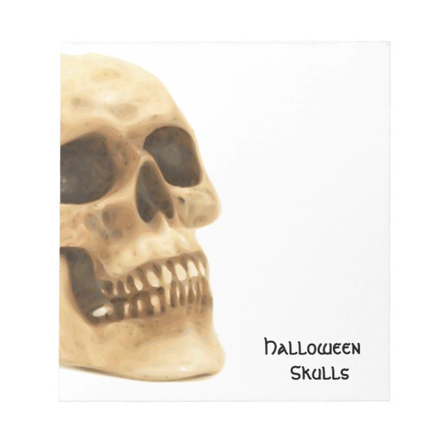 Halloween Skull Bone Notepad (Front)