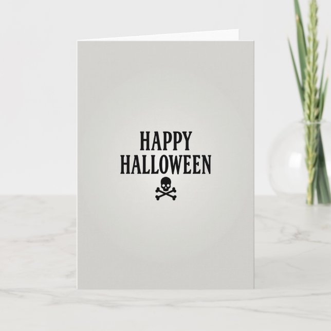 Halloween Skull Bones Card (Front)