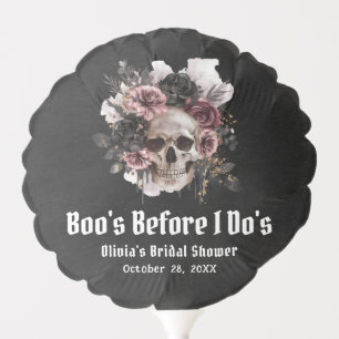 Halloween Skull Boo's Before I Do's Bridal Shower Balloon