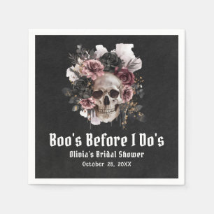 Halloween Skull Boo's Before I Do's Bridal Shower Napkins