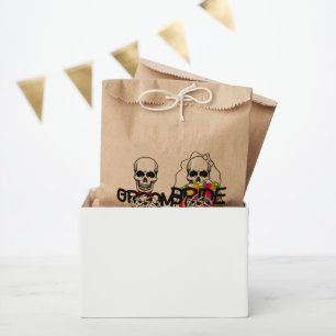 halloween skull bride groom character Favor Bags