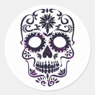 Halloween Skull Classic Round Sticker