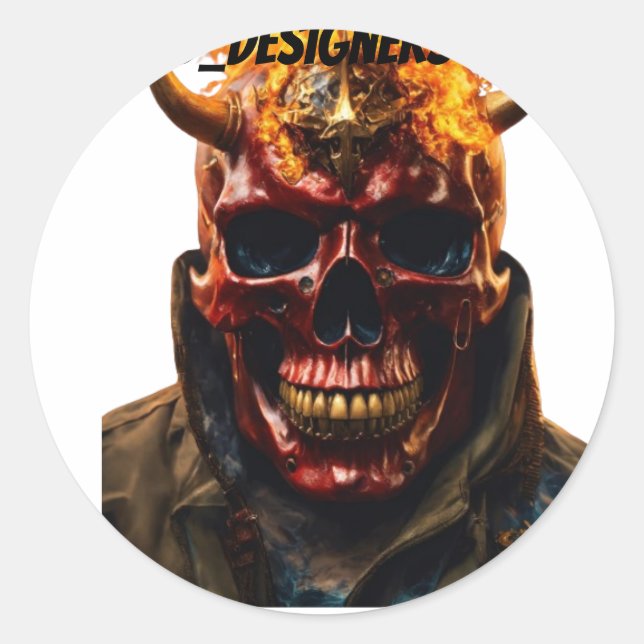 Halloween,SKULL,Classic Round Stickers (Front)