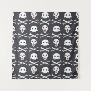 Halloween Skull Colorful Pattern Tapestry