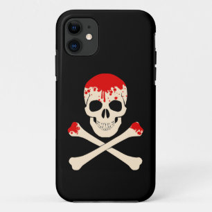 halloween skull crossbones bloody skeleton iPhone 11 case