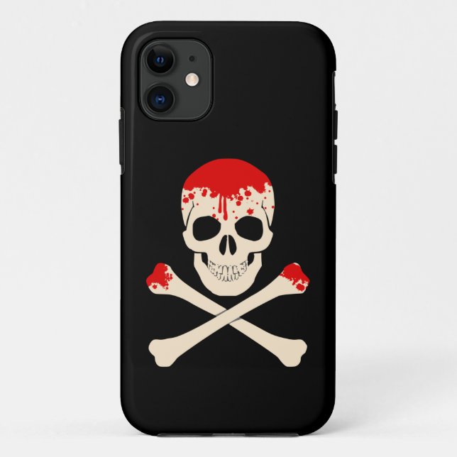 halloween skull crossbones bloody skeleton Case-Mate iPhone case (Back)