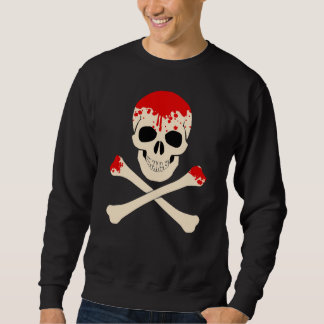 halloween skull crossbones bloody skeleton sweatshirt