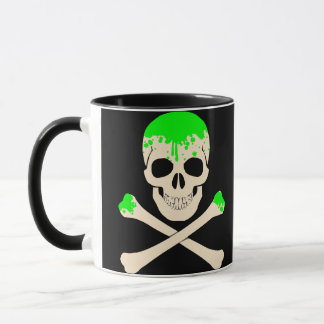 halloween skull crossbones slime skeleton mug
