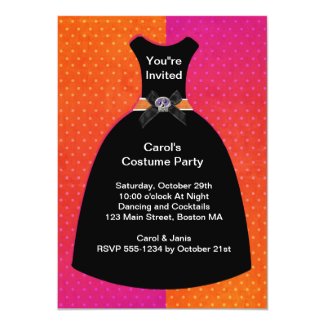 Halloween Skull Dress Invitation Template