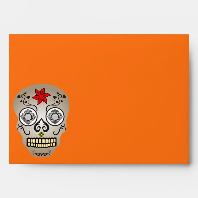 Halloween Skull Envelope (Front)