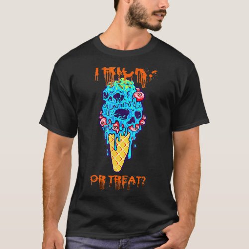 Halloween Skull Eyeball Ice Cream Cone Treat Men W T_Shirt