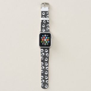 Halloween Skull Faces Pattern Apple Watch Band