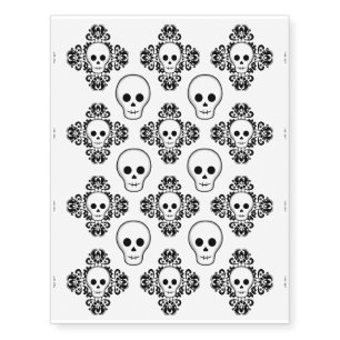 Halloween skull fashion temporary tattoos