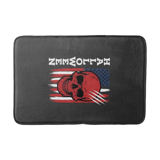 Halloween Skull Flag Vector Design_1 Bath Mat (Front)
