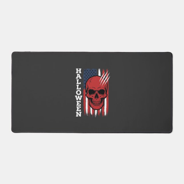 Halloween Skull Flag Vector Design_1 Desk Mat (Front)