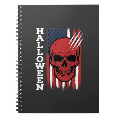 Halloween Skull Flag Vector Design_1 Notebook