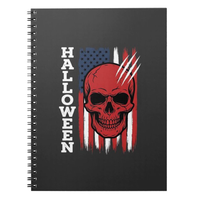 Halloween Skull Flag Vector Design_1 Notebook (Front)