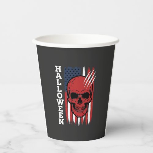 Halloween Skull Flag Vector Design_1 Paper Cups