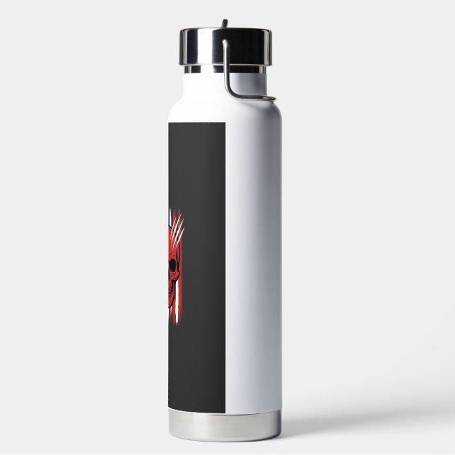 Halloween Skull Flag Vector Design_1 Water Bottle (Left)