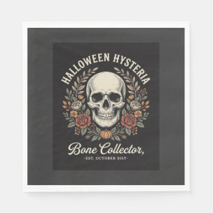 Halloween Skull Floral Bone Collector Design_1 Napkins
