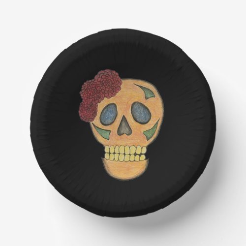 Halloween Skull Gothic Day of the Dead   Paper Bowls