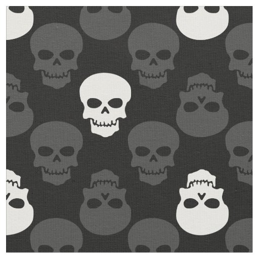 halloween skull gothic horror spooky creepy black fabric