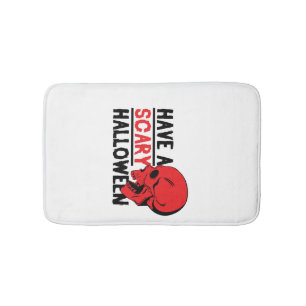 Halloween Skull - Have a scary halloween Bath Mat