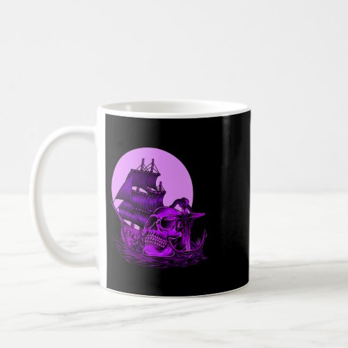 Halloween Skull Head Purple Skull Skeleton Goth Sk Coffee Mug