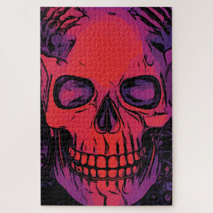 Halloween Skull Illustration Jigsaw Puzzle
