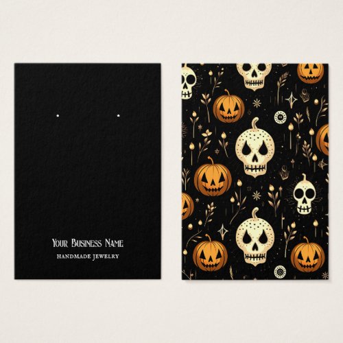 Halloween Skull Jackolanterns Earring Display Card