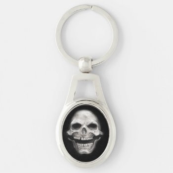 Halloween Skull Keychain by Impactzone at Zazzle