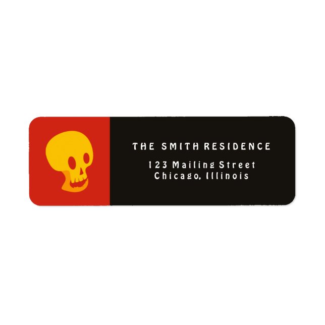 Halloween Skull Label (Front)