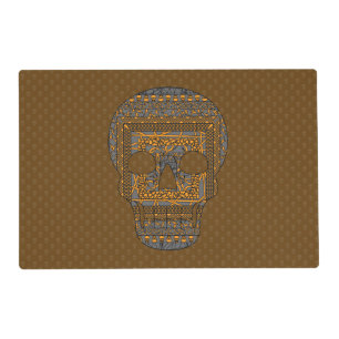 Halloween Skull Laminated Place Mat